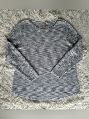 Chico's | Marled Blue Crewneck Sweater